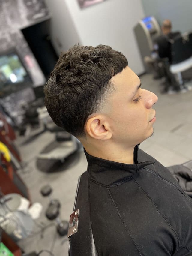 Textured crop fade at Paramount Styles